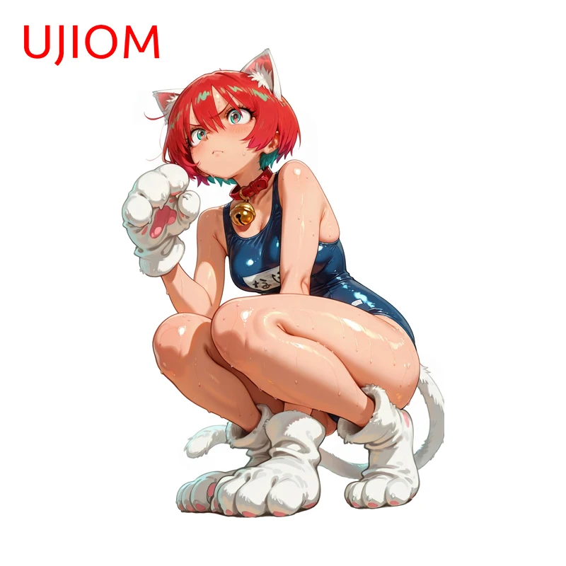Tablet Accessories For Girls - UJIOM Attractive Cat Girl Wall Stickers