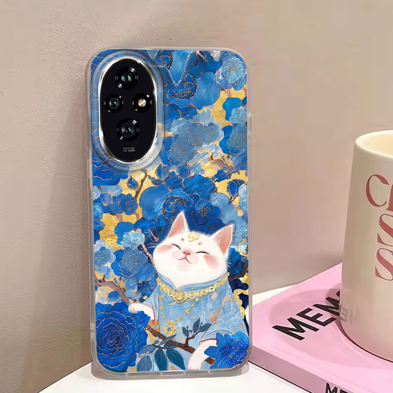 Tablet Accessories For Girls - Lucky Cat Blue Rose Sparkle Case