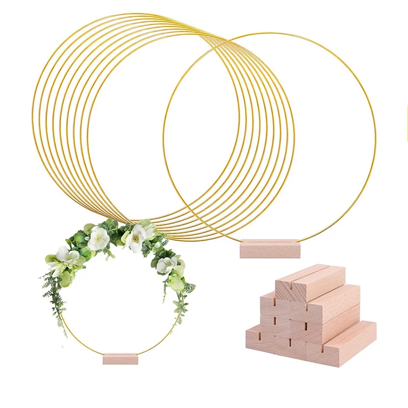 Tablet Accessories Kit - 30cm metal garland Tabletop centerpiece wooden