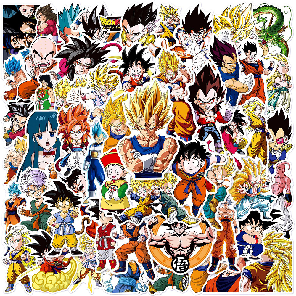 Laptop Tablet Accessories - 50pcs Anime Dragon Ball Sticker Cartoon