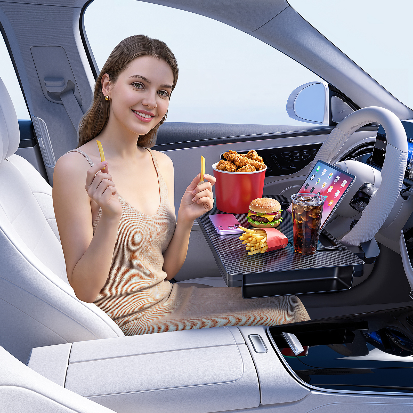 Laptop Tablet Accessories - High-Grade Universal Car Steering Wheel Table