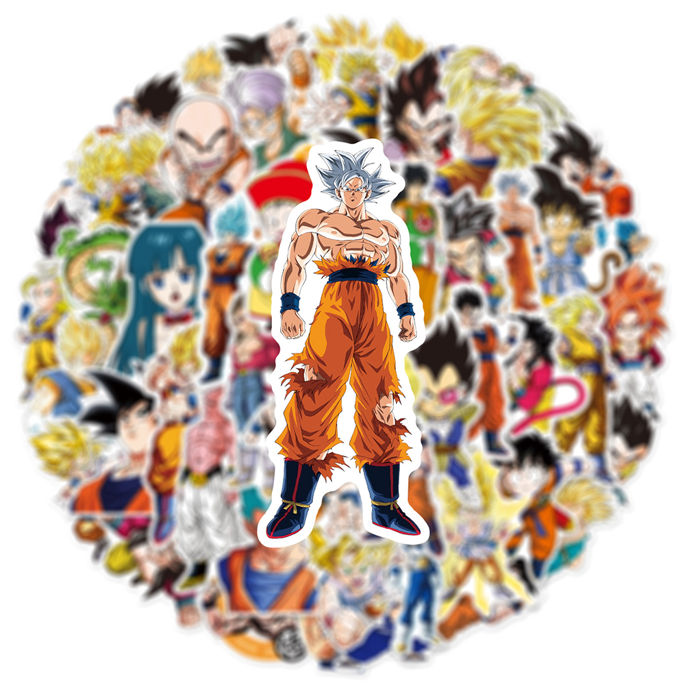 50pcs Anime Dragon Ball Sticke - Laptop Tablet Accessories review and price