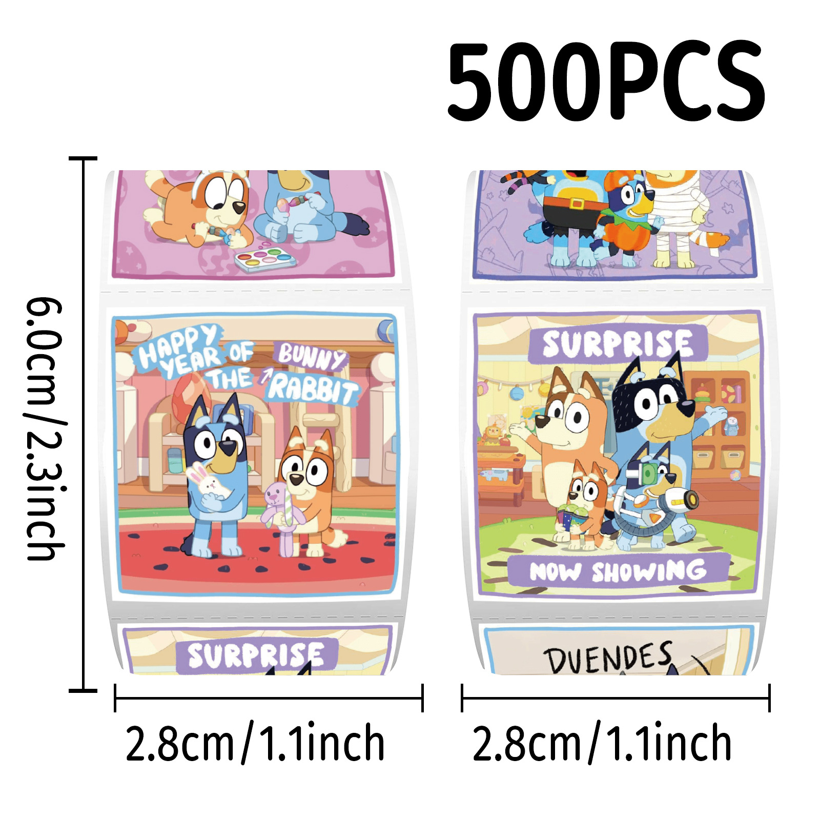 Wholesale 500Pcs/Roll Bluey St - Laptop Tablet Accessories review and price