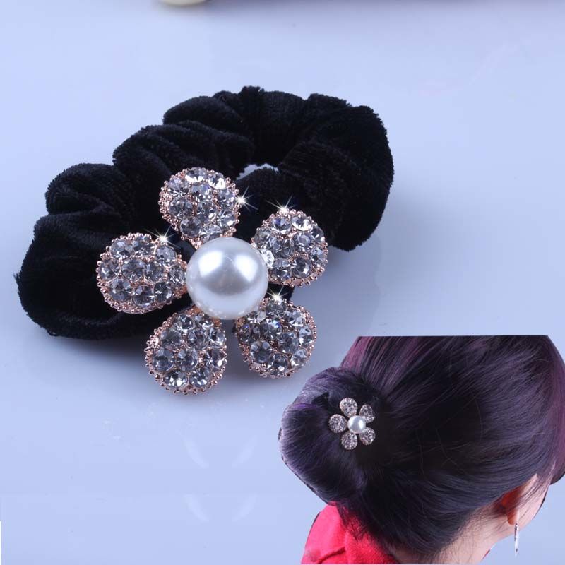 1 PC Black Velvet Scrunchies P - Tablet Accessories For Girls review and price